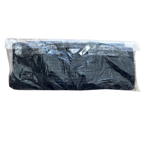 DOUBLE ZERO BLACK V NECK DROP SHOULDER CHENILLE SWEATER - NWT - SZ: S/M/L - Picture 11 of 11